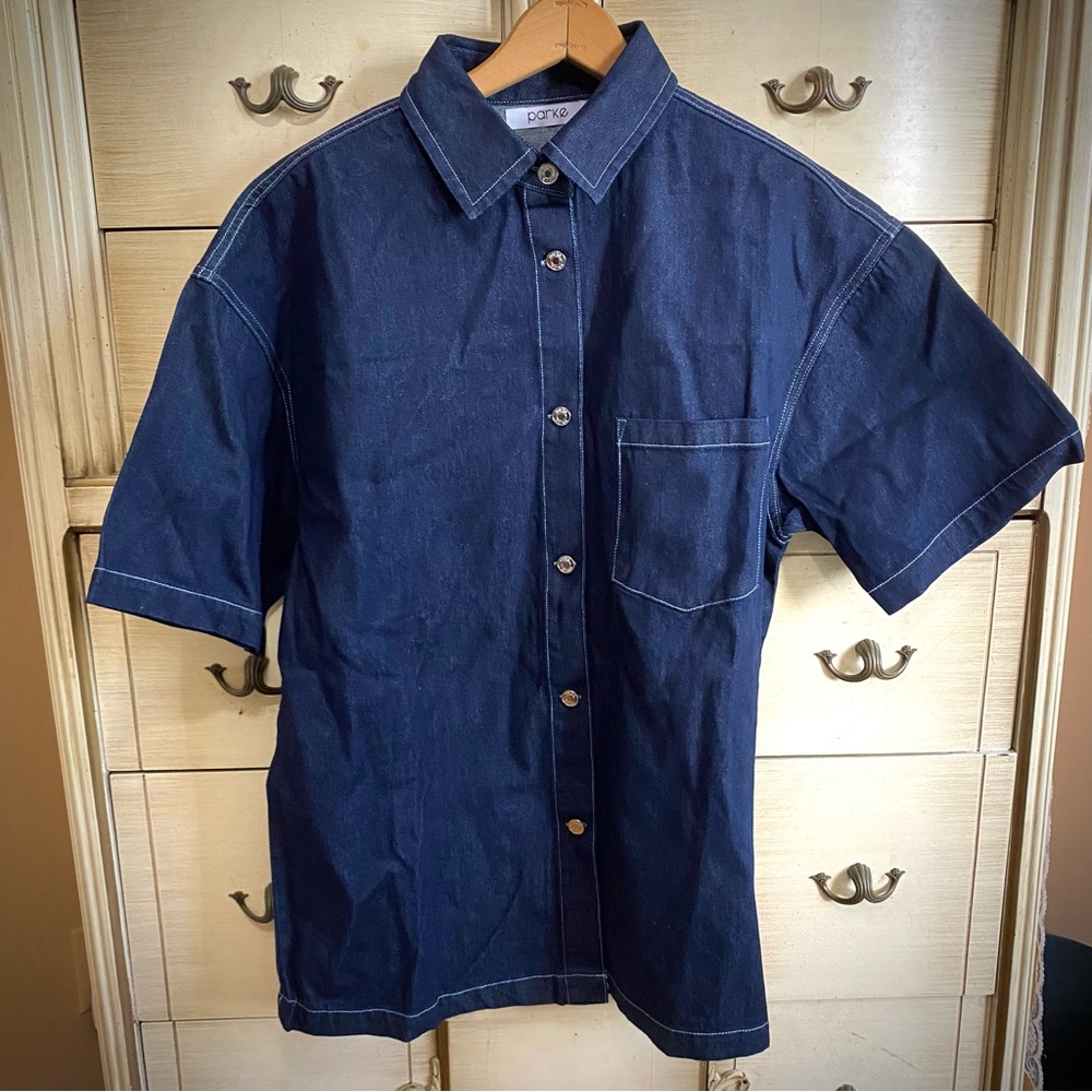 Dark Blue Button Down Shirt